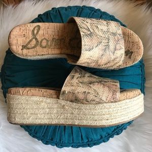 Sam Edelman | Weslee Woven Floral Platform Slides